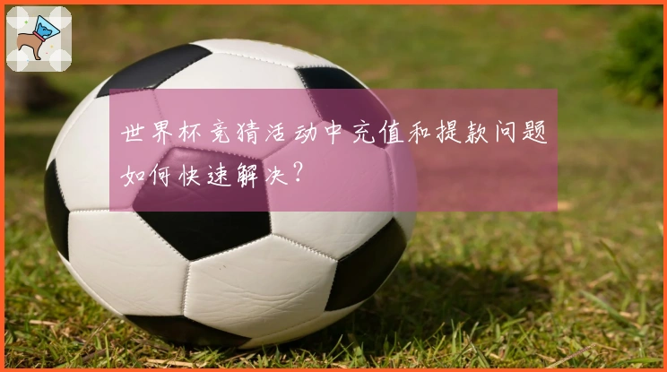 世界杯竞猜活动中充值和提款问题如何快速解决？
