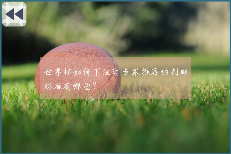 世界杯如何下注时专家推荐的判断标准有哪些？